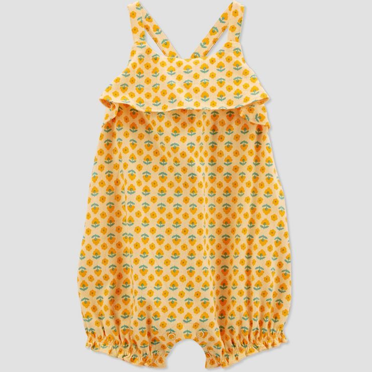 Carter's Just One You®️ Baby Girls' Ruffle Romper - Yellow | Target