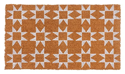 KAF Home Coir Doormat with Heavy-Duty, Weather Resistant, Non-Slip PVC Backing | 17 by 30 Inches, 0.6 Inch Pile Height | Perfect for Indoor and Outdoor Use (White) | Amazon (US)