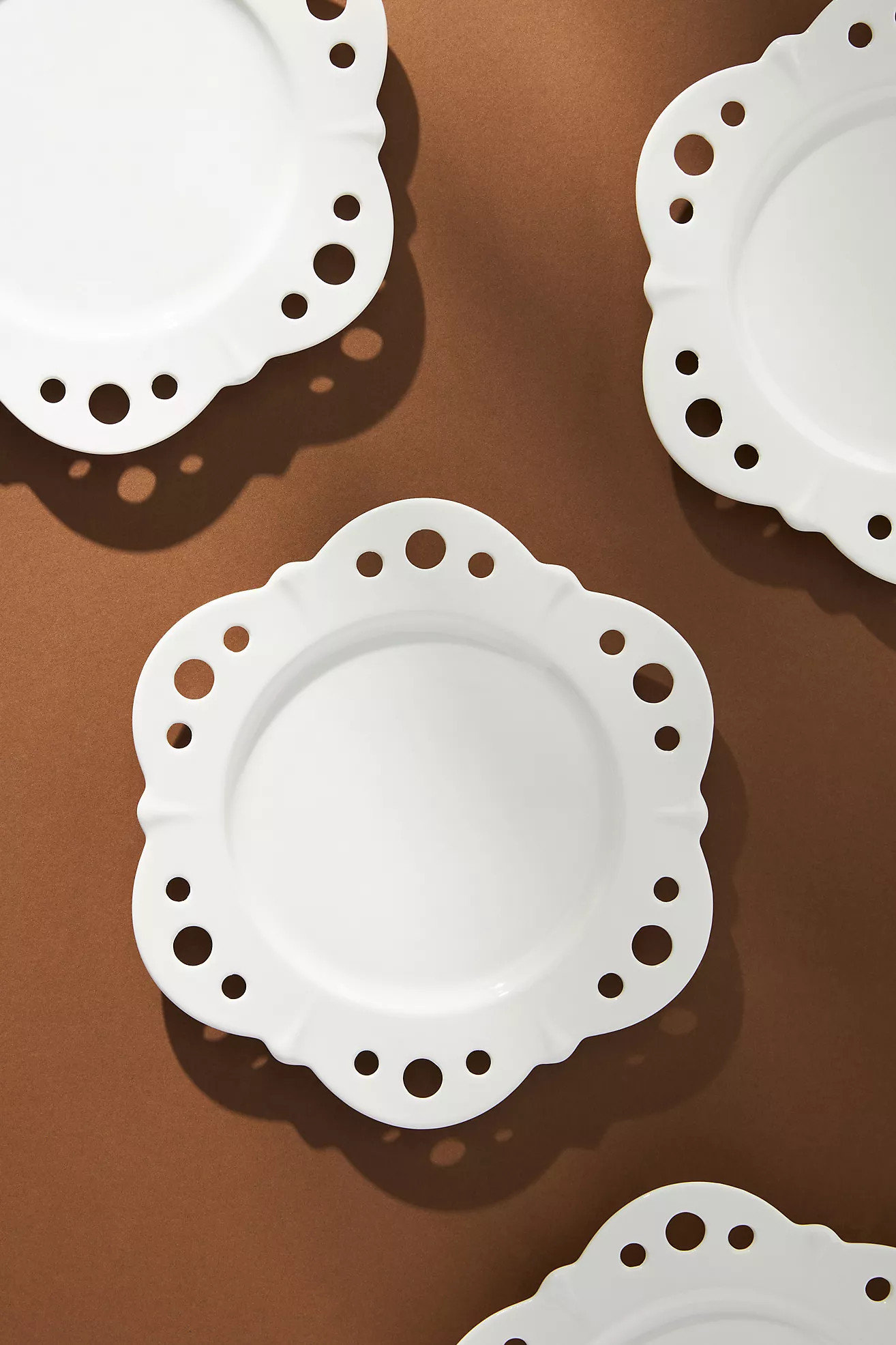 Eyelet Dessert Plates, Set of 4 | Anthropologie (US)