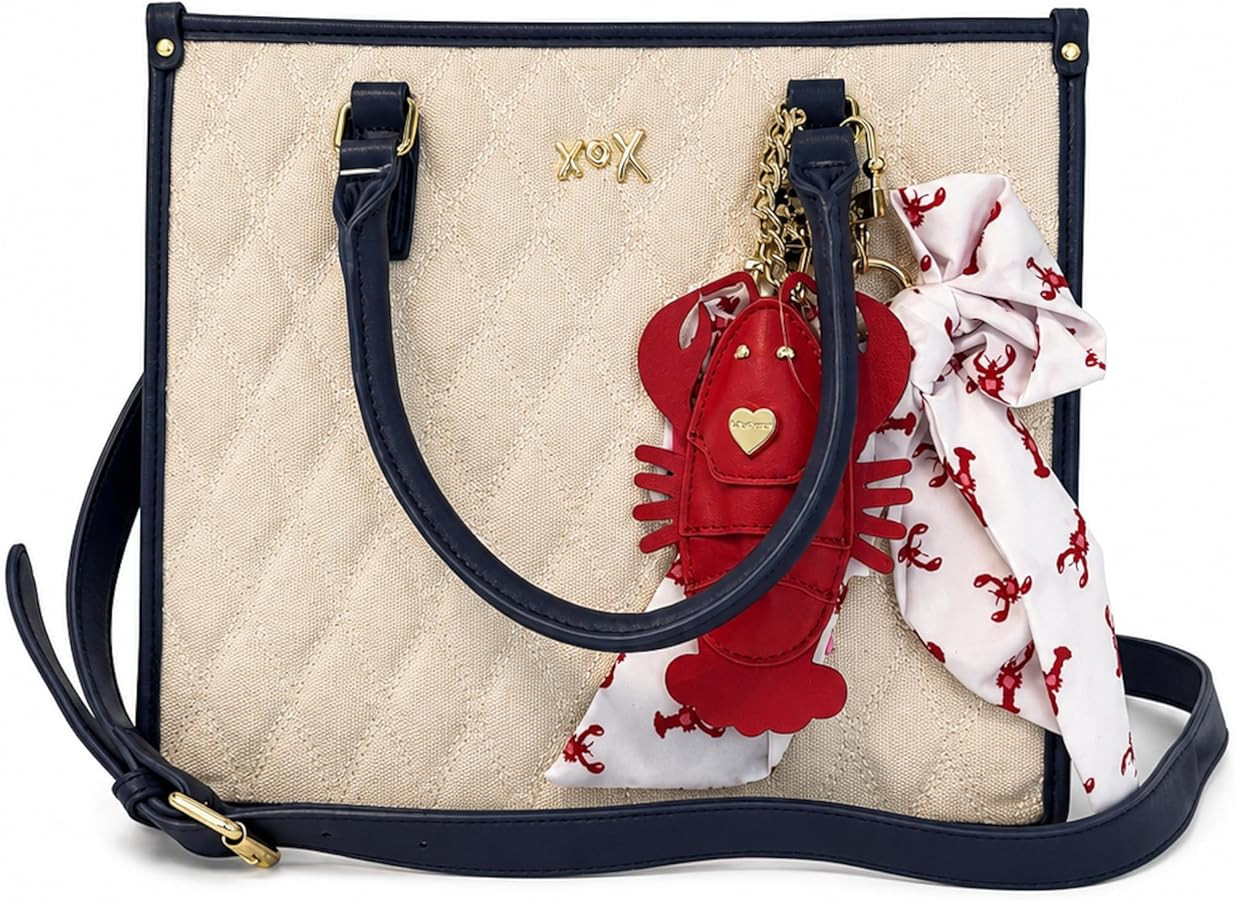Betsey Johnson XOLALA Quilted Crossbody Purse with Handles - 10" H x 12" W x 5" D | Amazon (US)