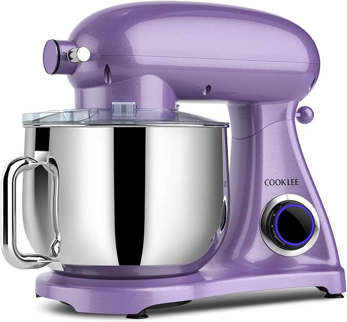 All-Metal COOKLEE Stand Mixer, 800W 8.5-Qt. Kitchen Mixer 10+1 Speeds with Dishwasher-Safe Dough ... | Amazon (US)