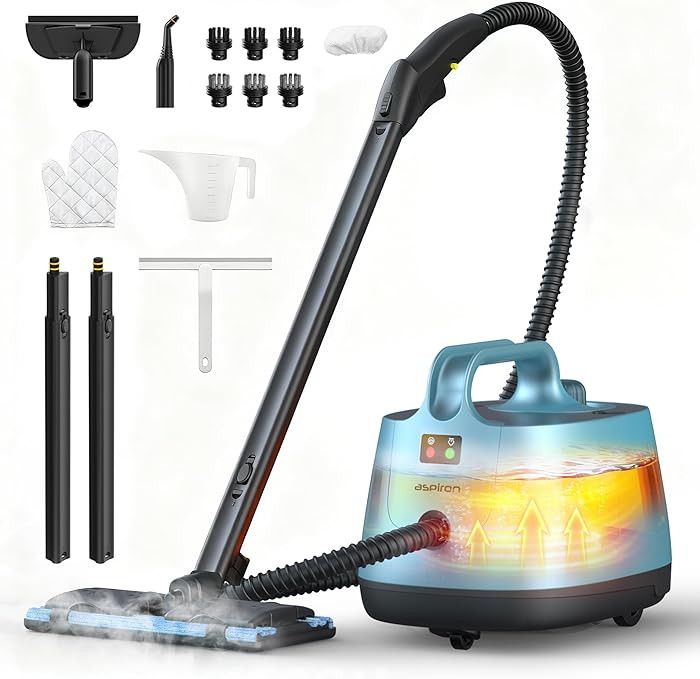 Steam Cleaner, 293°F 58 PSI Powerful Multipurpose Handheld Steam Mop for Home Use, 21 Attachment... | Amazon (US)