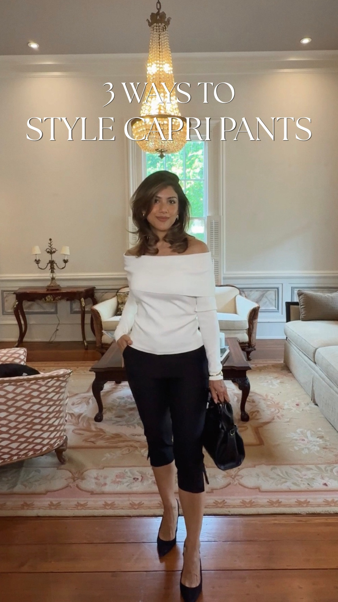 Capri pants are trending…but they’ve actually been in and out of style for decades. They come back around for a reason. 

Think of Marilyn Monroe, Audrey Hepburn, and Mary Tyler Moore as Laura Petrie. They’ve long been a staple of chic, effortless style.

And they’re easier to wear than you think.

3 ways to style them:
Date night
Brunch
Running errands

Which one is your favorite?