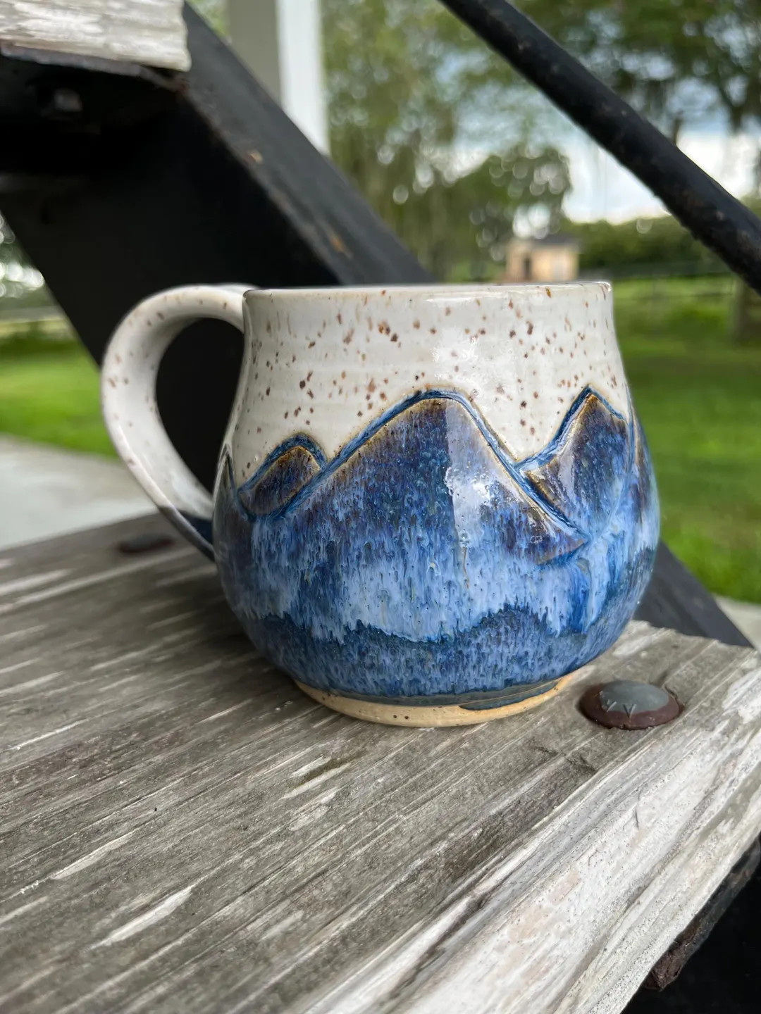 13-14oz Mountain Ceramic Mug With Speckles - Etsy | Etsy (US)