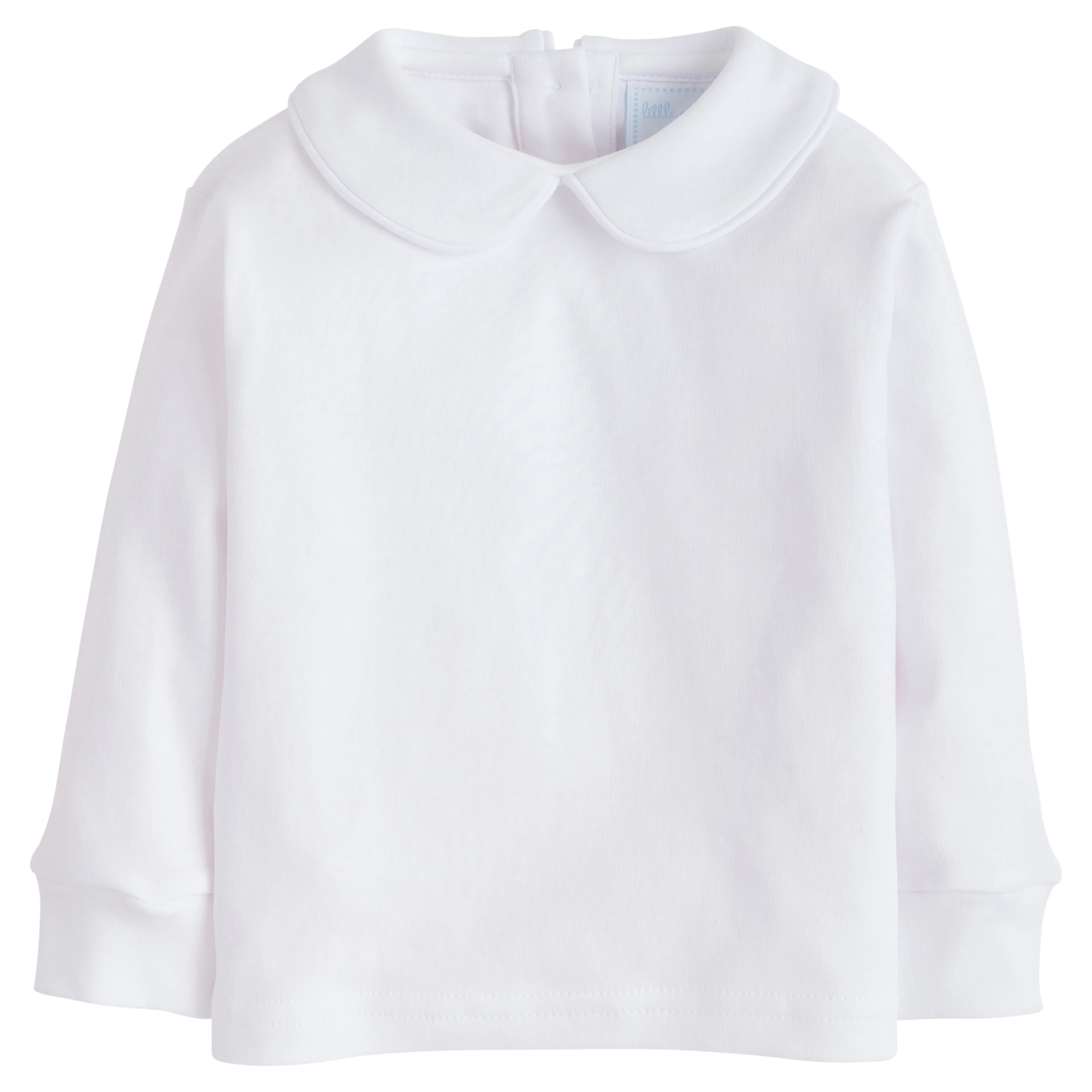 Boy & Girl White Piping Peter Pan Collared Shirt | Little English
