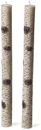 Set of 2 - Birch Bark Taper Candles | Amazon (US)