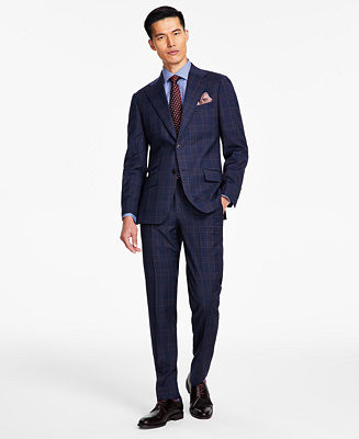 Tallia Men's Slim-Fit Stretch Plaid Suit Separates - Macy's | Macy's