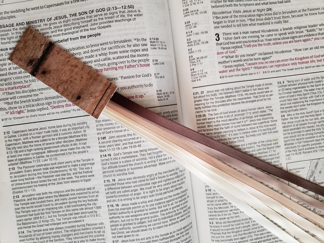CORNERSTONE Bible Bookmark Ribbons/ Multi Page Book Mark/ Hymnal, Journal, Devotional, Bible Stud... | Etsy (US)