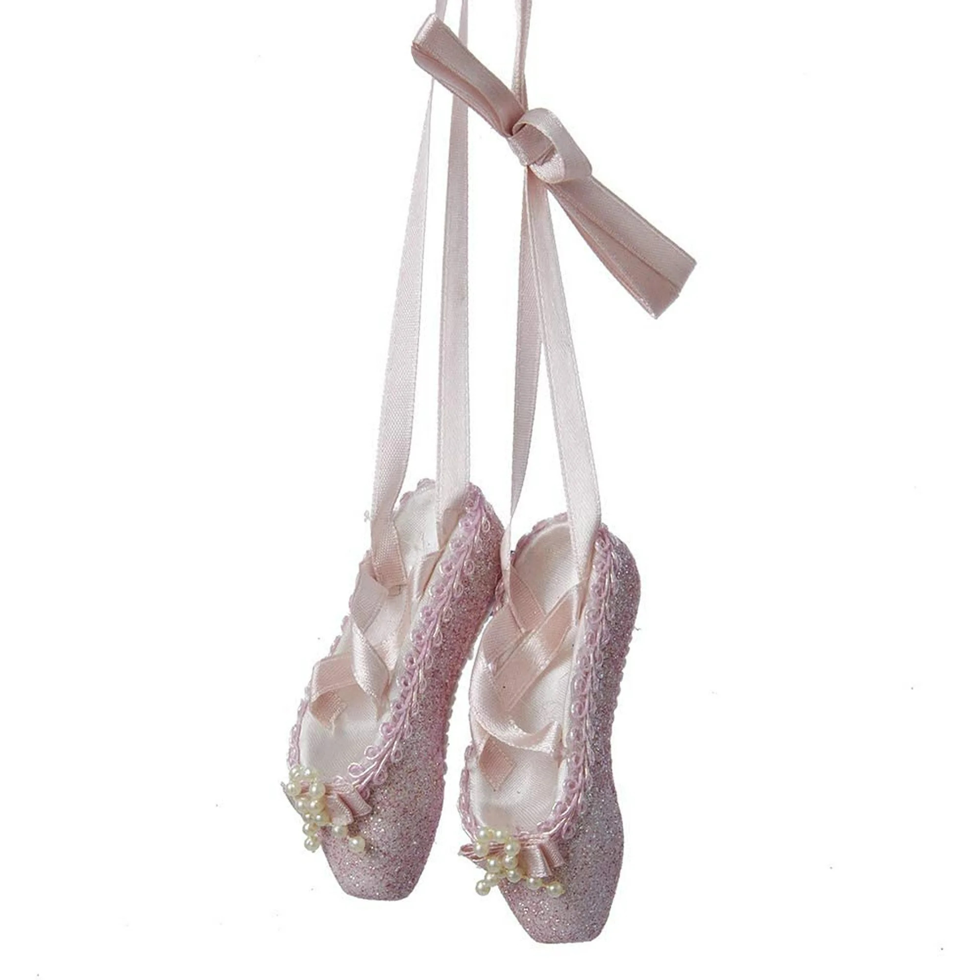Kurt Adler Pink Glitter Hanging Ballet Shoes Christmas Ornament, 8" | Walmart (US)