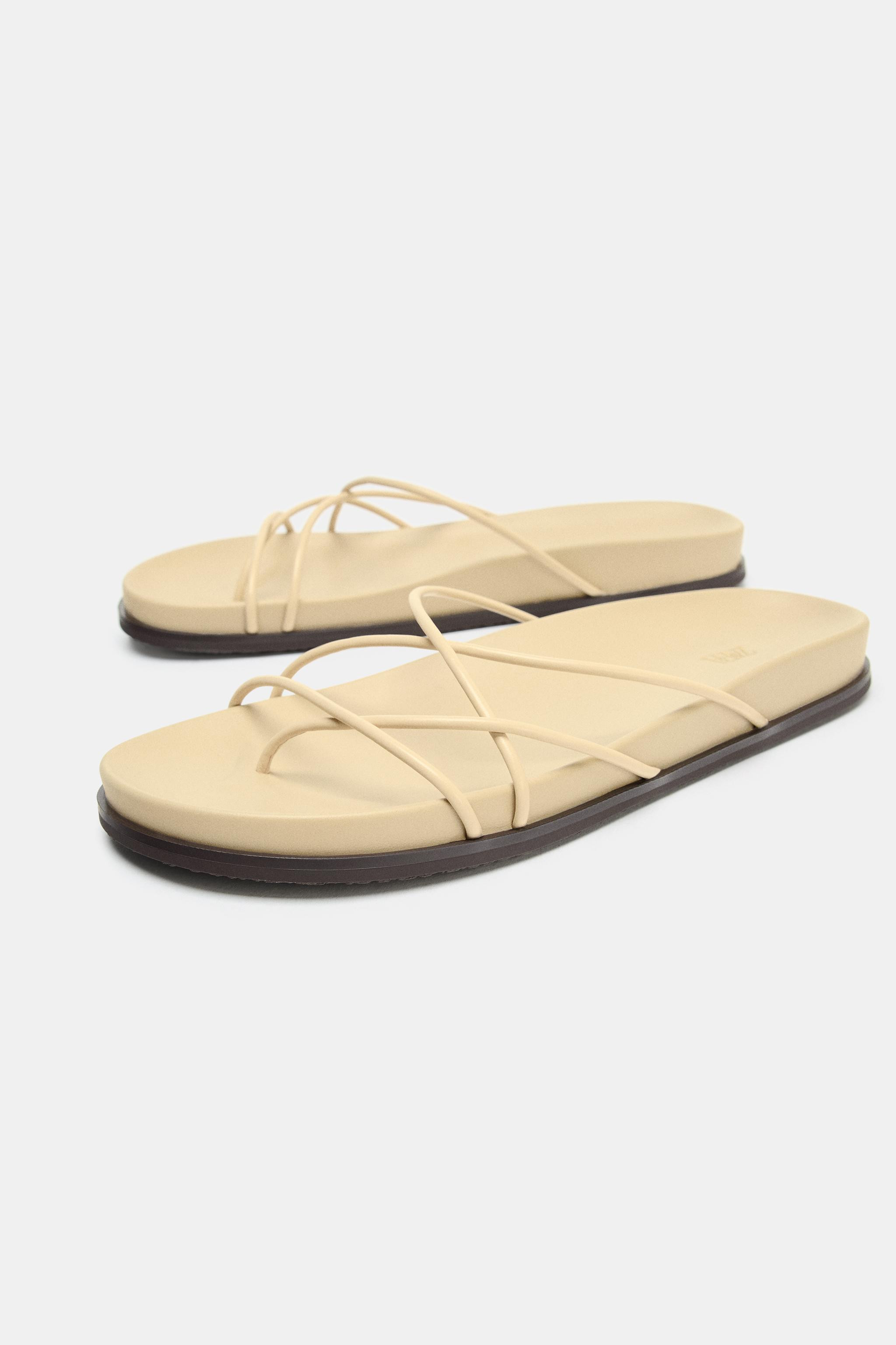 CROSSOVER STRAP SANDALS | Zara UK