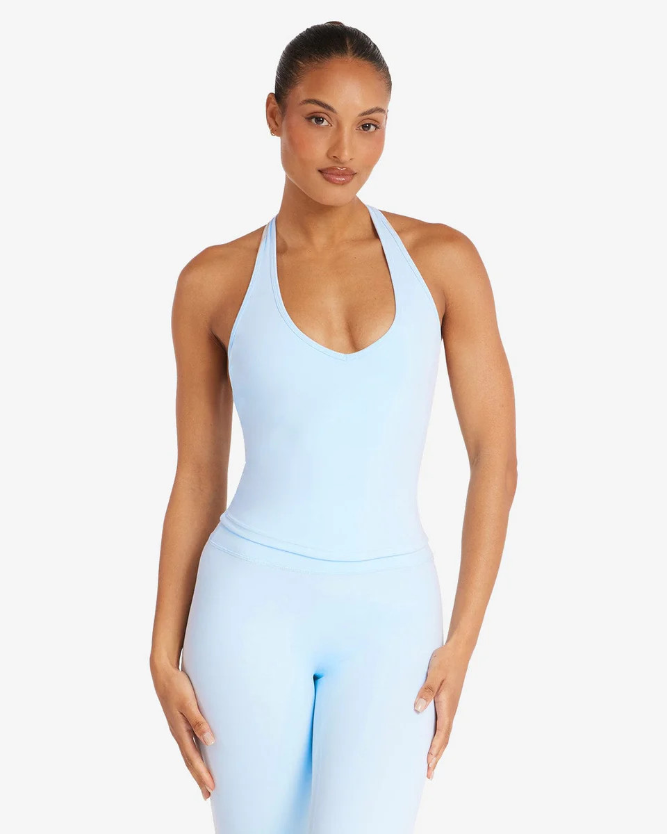Form Halter Tank | Powder Blue | Crop Shop Boutique AU