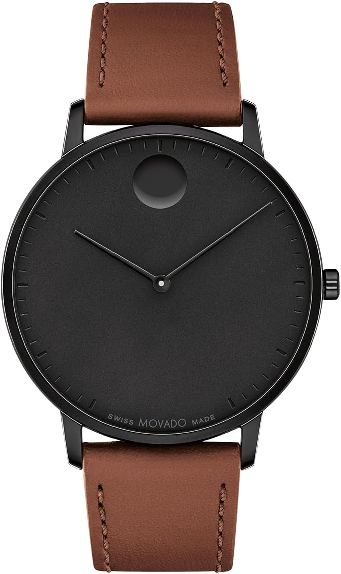 Movado Face Men's Luxury Quartz Watch - Swiss Movement - Water Resistance 30 Meters (3ATM) - Eleg... | Amazon (US)