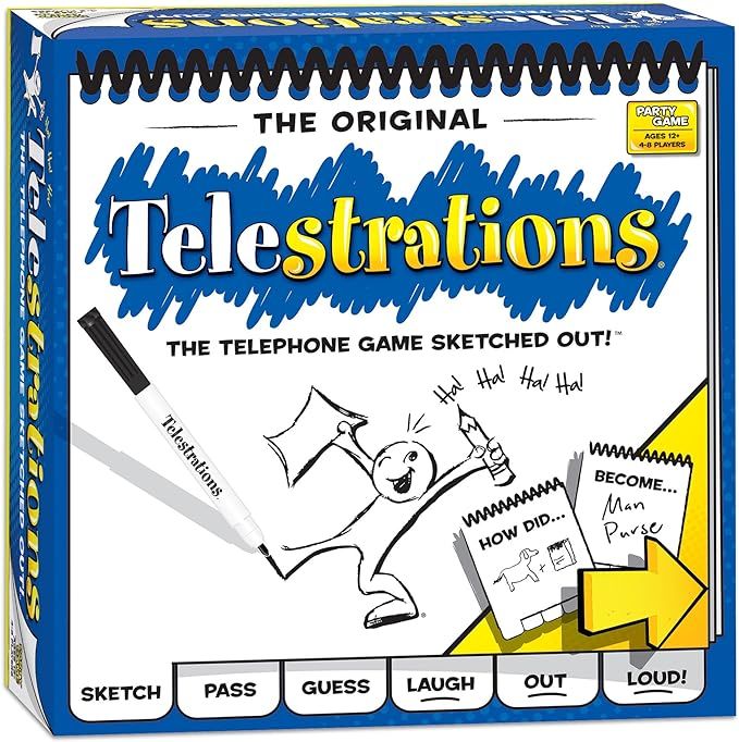 USAOPOLY Telestrations Original 8 Player, Family Board Game, A Fun Family Game for Kids and Adult... | Amazon (US)