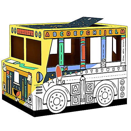 Bankers Box At Play School Bus Playhouse 33 14 H x 31 W x 44 34 D 60percent Recycled WhiteBlack E... | Office Depot and OfficeMax 
