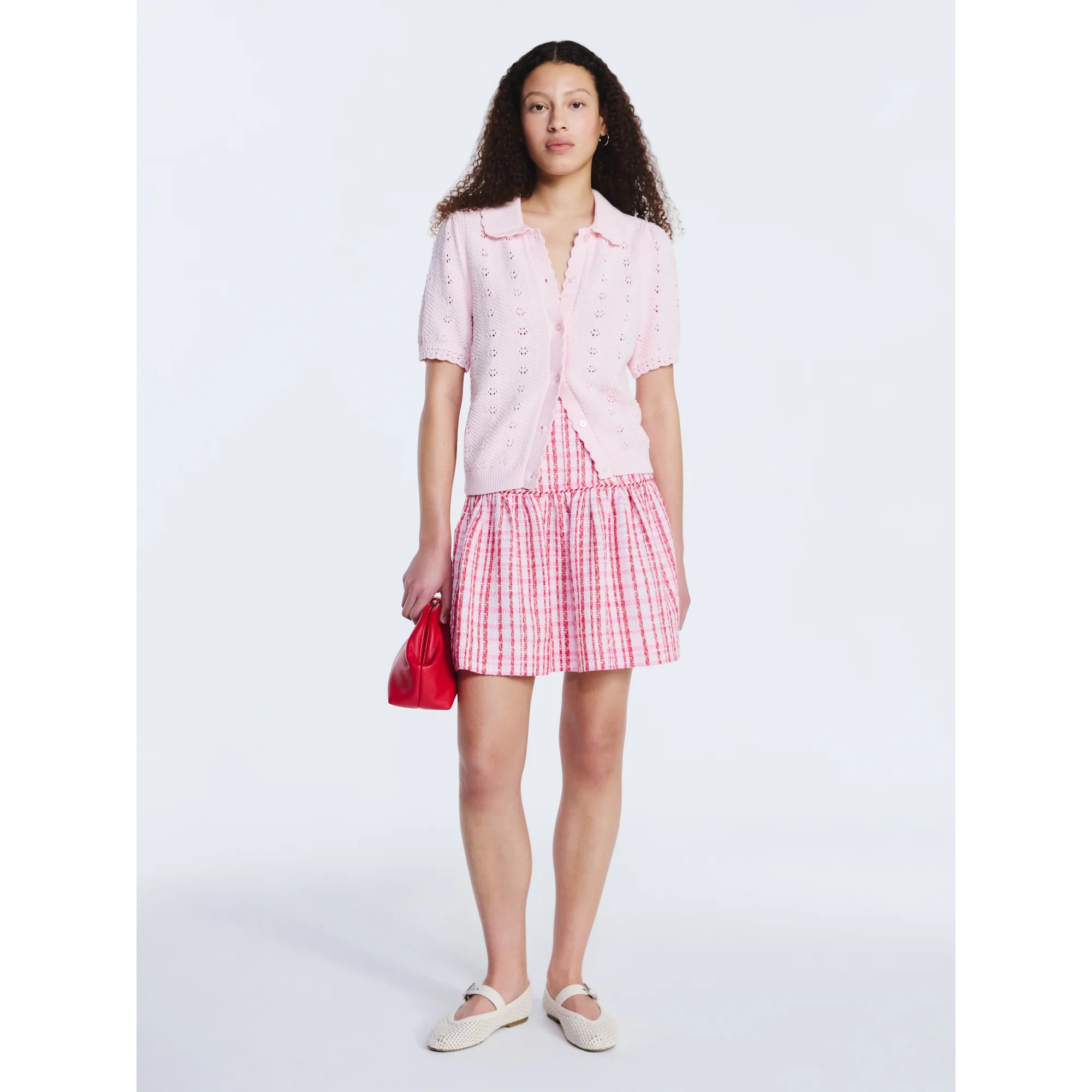 Free Assembly Women's and Women's Plus Cotton Pointelle Cardigan Sweater with Short Sleeves, Ligh... | Walmart (US)