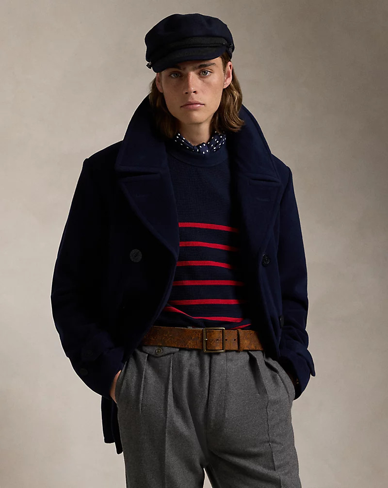 Wool-Blend Twill Peacoat for Men | Ralph Lauren® UK | Ralph Lauren (UK)