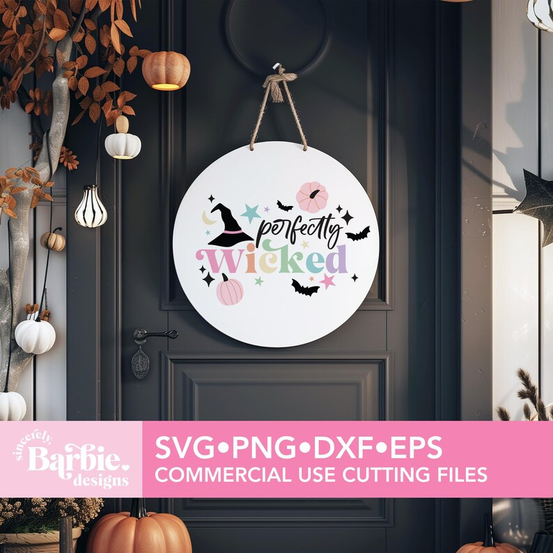 Perfectly Wicked SVG, Halloween Svg, Halloween Png, Witch Hat Clipart, Cute Halloween Design, Hal... | Etsy (US)