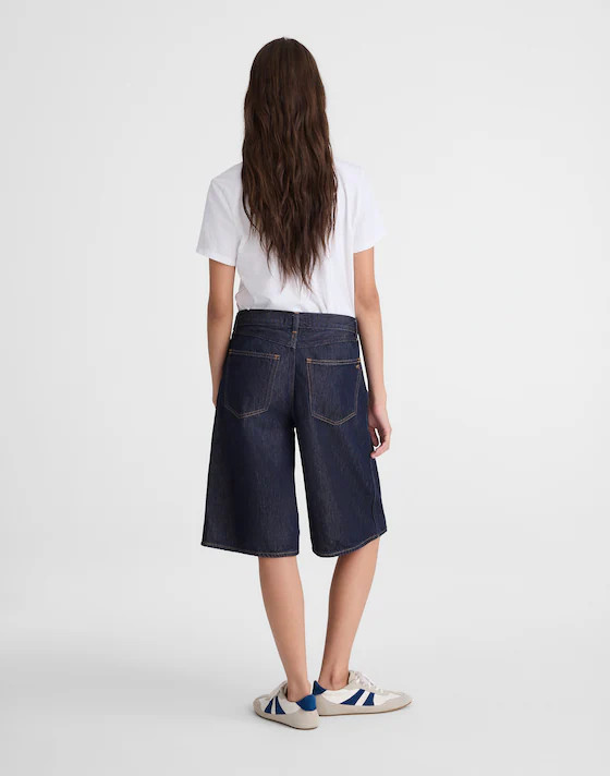 The V-Waist Bermuda Short in Airy Denim | Madewell
