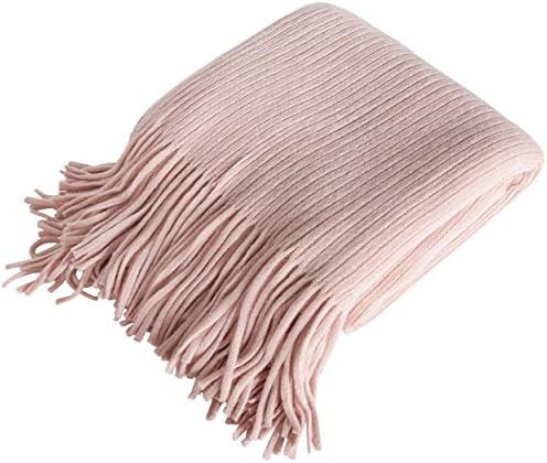 NTBAY Acrylic Knitted Throw Blanket, Lightweight and Soft Cozy Decorative Woven Blanket with Tass... | Amazon (US)