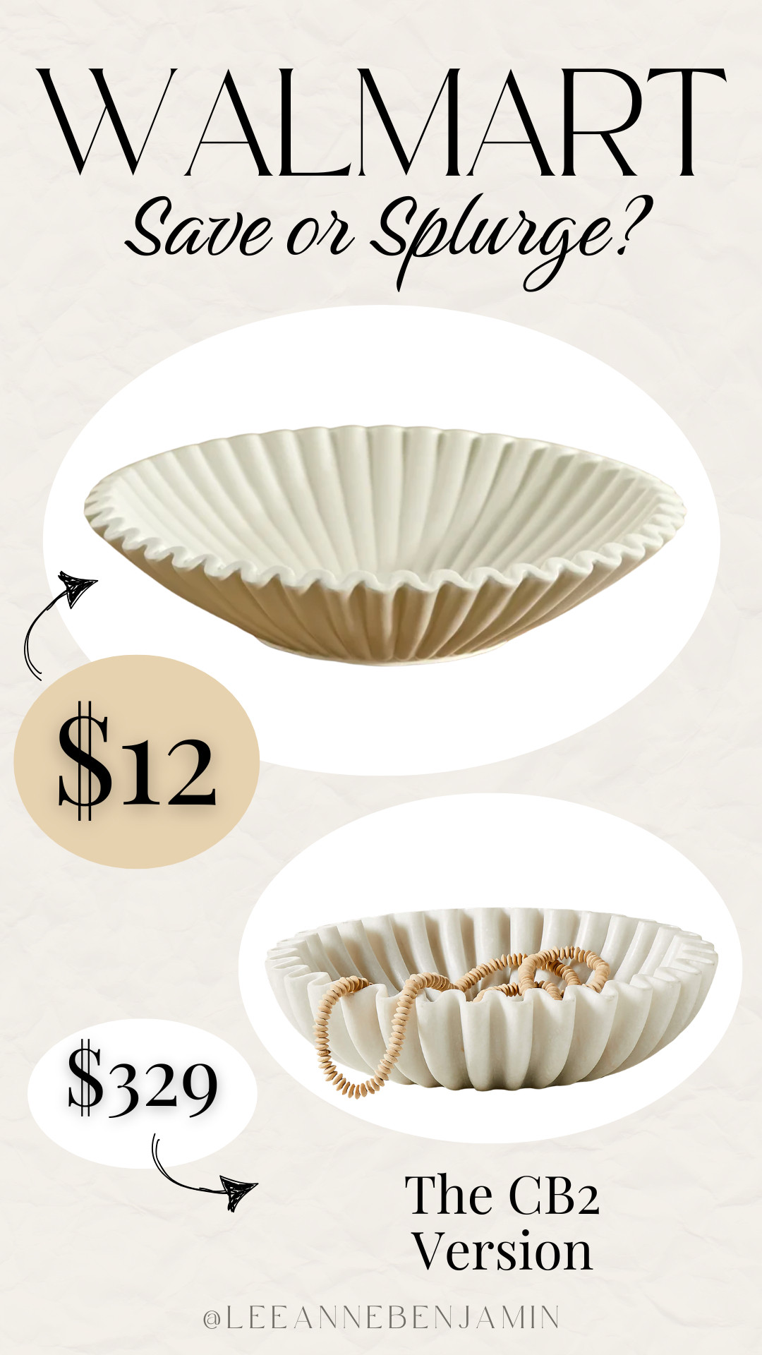 Would you save or splurge on this adorable fluted bowl?  

 #LTKOver40 #LTKHome #LTKSaleAlert