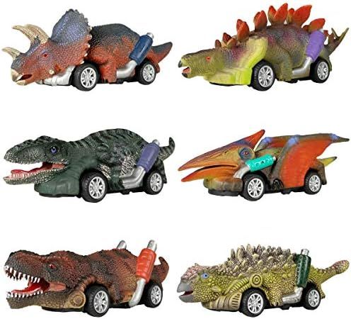 DINOBROS Dinosaur Toy Pull Back Cars, 6 Pack Dino Toys for 3 Year Old Boys and Toddlers, Boy Toys... | Amazon (US)