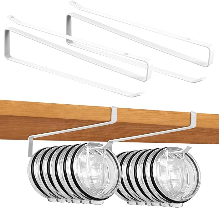 Tumbler Lid Organizer,2 Pack Cup Lid Organizer for Yeti Tumbler Lids,Single Water Bottle Lids Org... | Amazon (US)