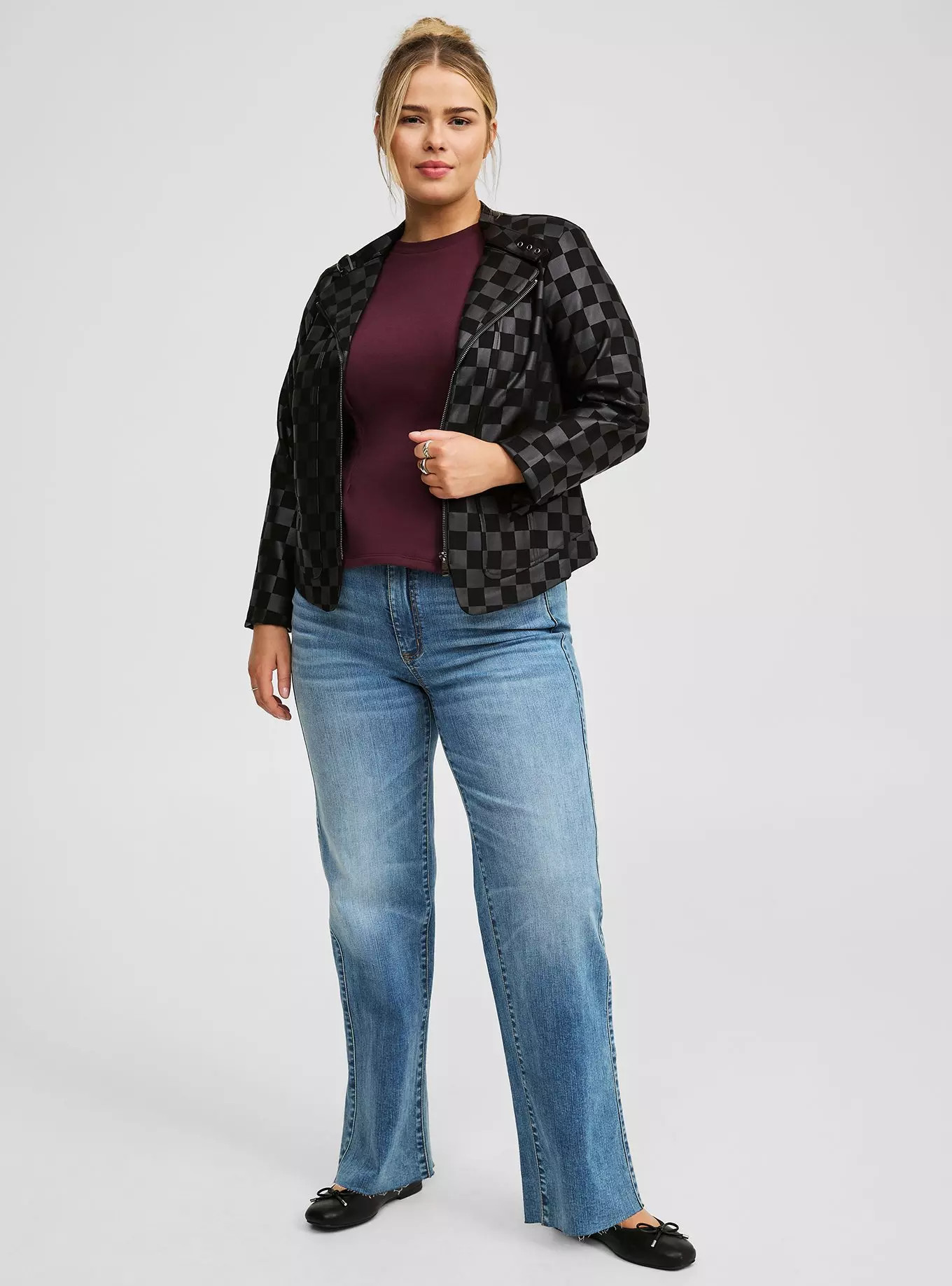 Coated Ponte Zip Front Moto | Torrid (US & Canada)