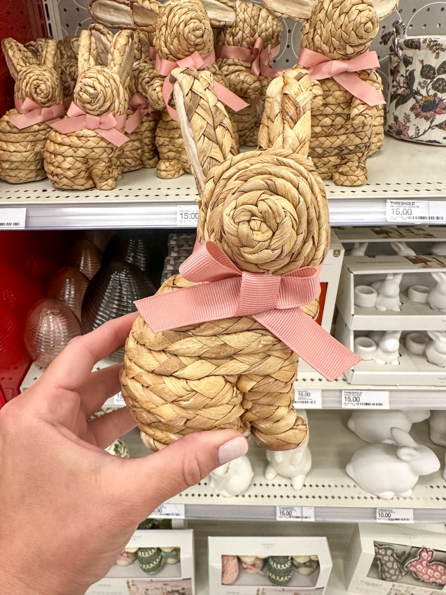 Woven bunny. Love the pink bow. 
#wovenbunny #springdecor #target #easterdecor 


#LTKSeasonal #LTKHome