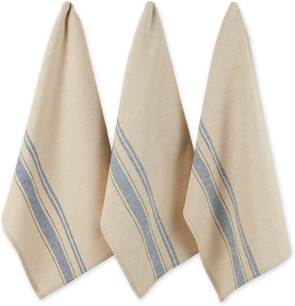 DII Cotton Oversized French Stripe Dish Towels, 20 x 30" Set of 3, Monogrammable Country Farmhous... | Amazon (CA)