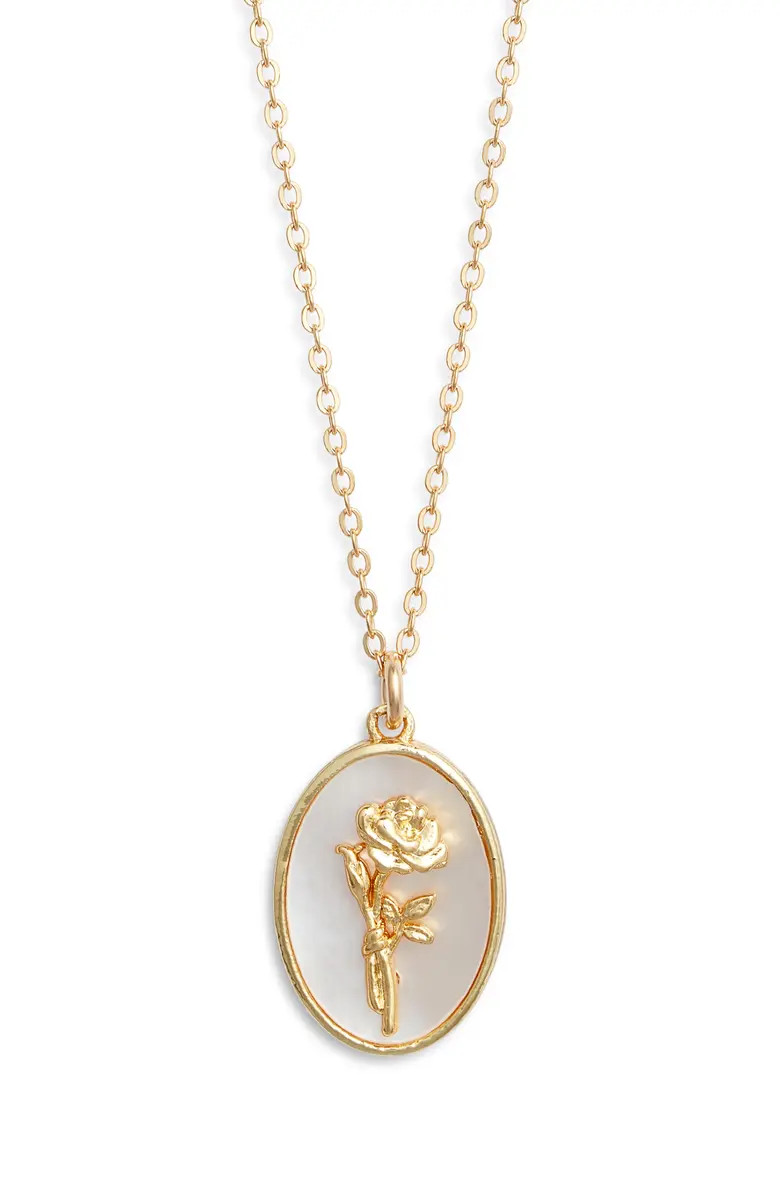 Set & Stones Katrina Birth Flower Pendant Necklace | Nordstrom | Nordstrom