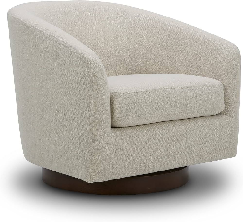 CHITA Swivel Accent Chair Armchair, Round Barrel Chair in Fabric for Living Room Bedroom, Linen  ... | Amazon (US)