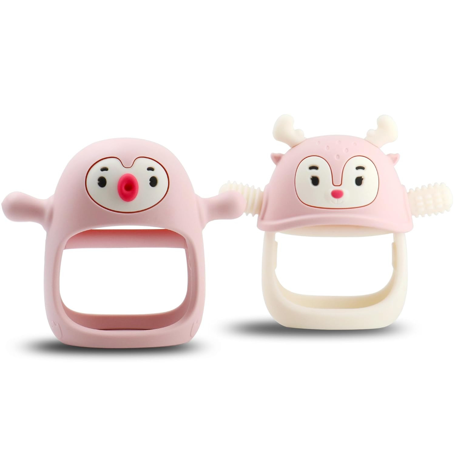 Smily Mia Baby Teething Toys for 0-6Months, Baby Teether for 6-12Months, Never Drop Penguin and R... | Amazon (US)