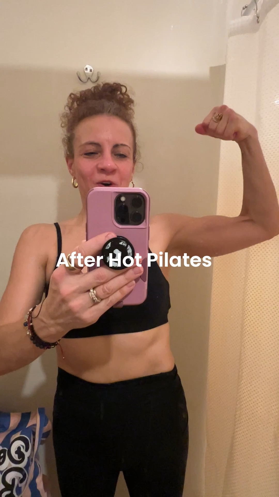 After hot Pilates body weight. Sports bra size medium lulu leggings size 4. 
5’3” 126lbs (this morning 🤣)

#LTKfitnessgoals #LTKmorningroutine #LTKdayinmylife