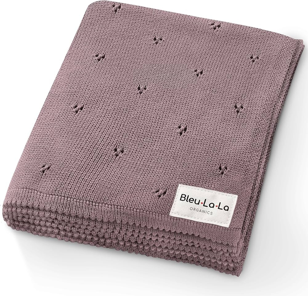 Organic Pointelle Receiving Swaddle Blanket for Girls - 100% Luxury Organic Soft Cotton Knit Warm... | Amazon (US)