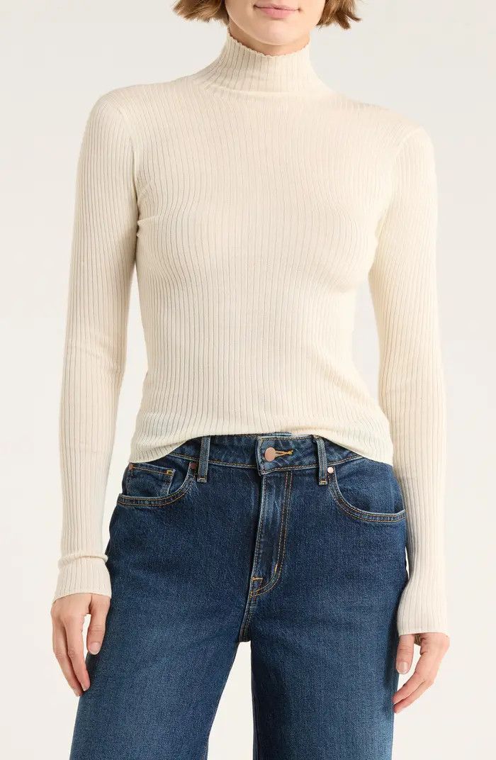 BUCK MASON Featherweight Merino Wool, Silk & Cashmere Turtleneck Sweater | Nordstromrack | Nordstrom Rack