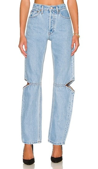 Still Here Cowgirl High Rise Straight in Denim-Light. - size 32 | Revolve Clothing (Global)