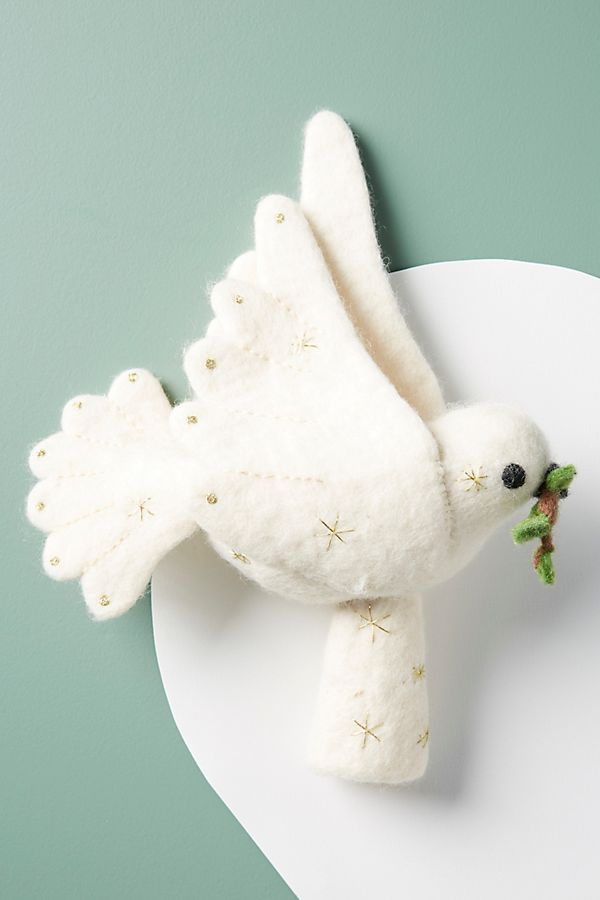 Felted Dove Tree Topper | Anthropologie (US)