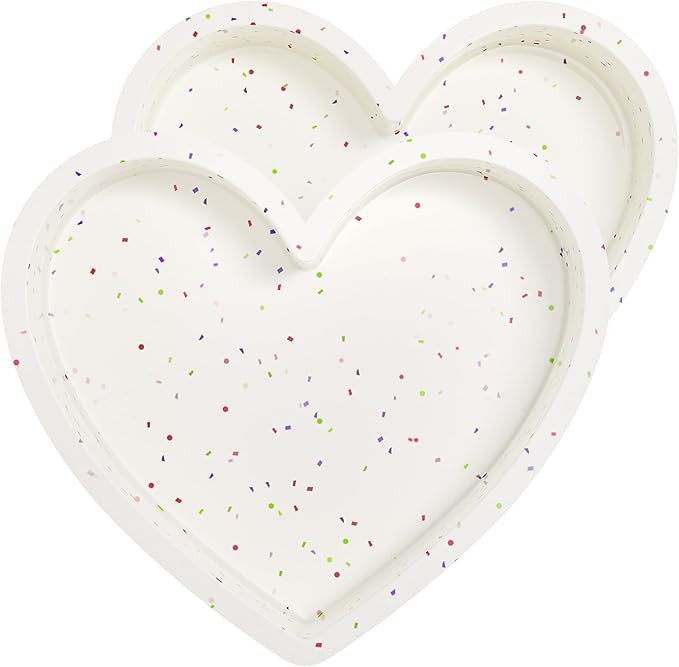 Silicone Heart Shaped Cake Pans 10 Inch Large Heart Cake Pan Nonstick Silicone Heart Molds for Ba... | Amazon (US)