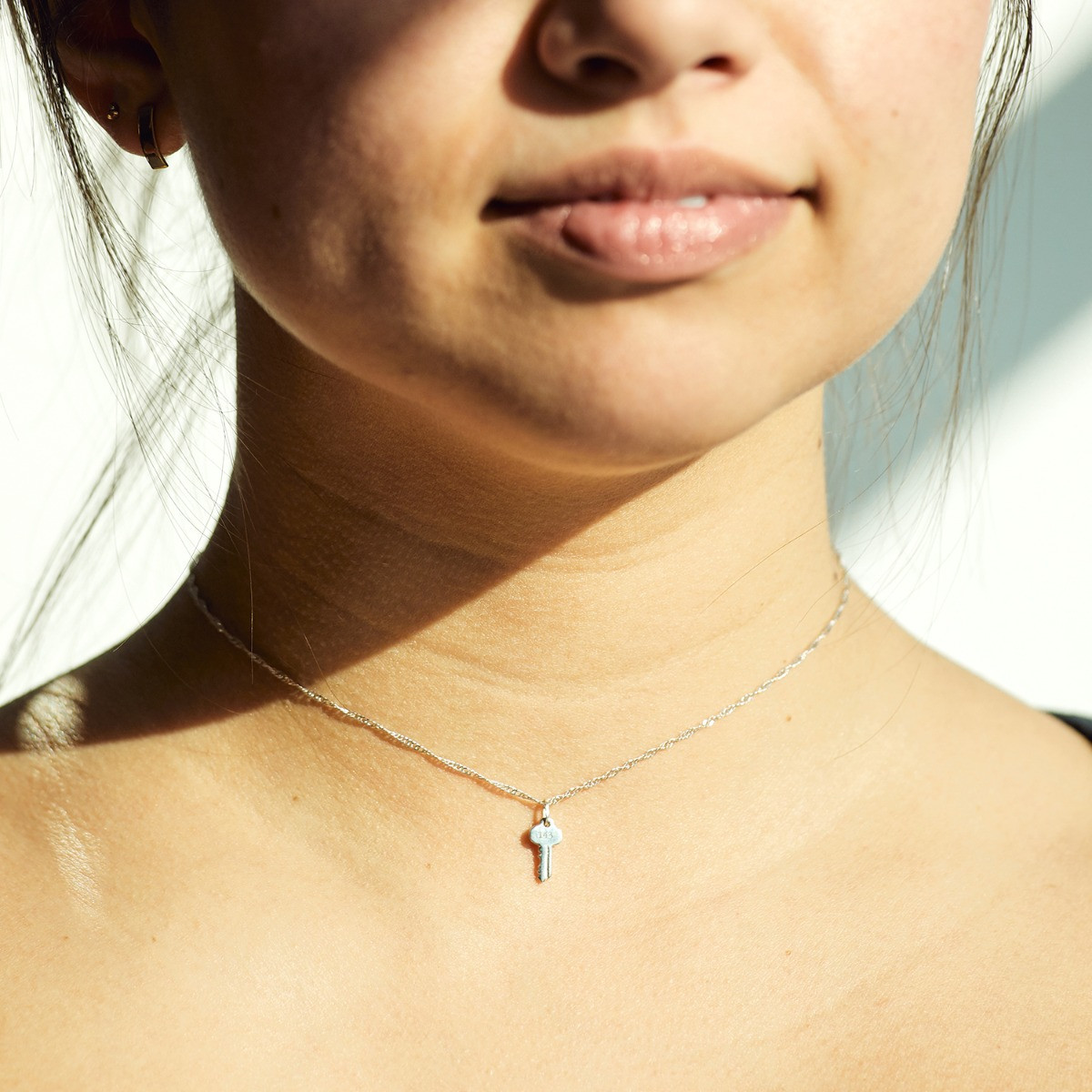Tiniest Key Charm, Silver | Catbird