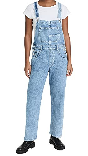 Free People Women's Ziggy Denim Overalls, Powder Blue, S | Amazon (US)