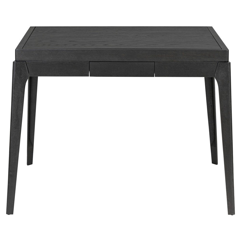District Modern Classic Black Oak Mahjong Game Table | Kathy Kuo Home