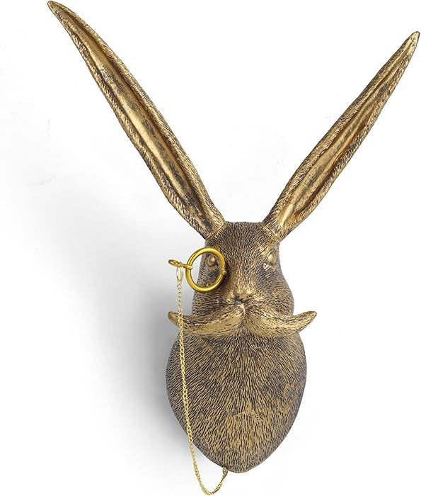 UITWMKTG Gold Animal Head Wall Decor Wall Sculpture Home Decor Statue for Living Room Office Bedr... | Amazon (US)