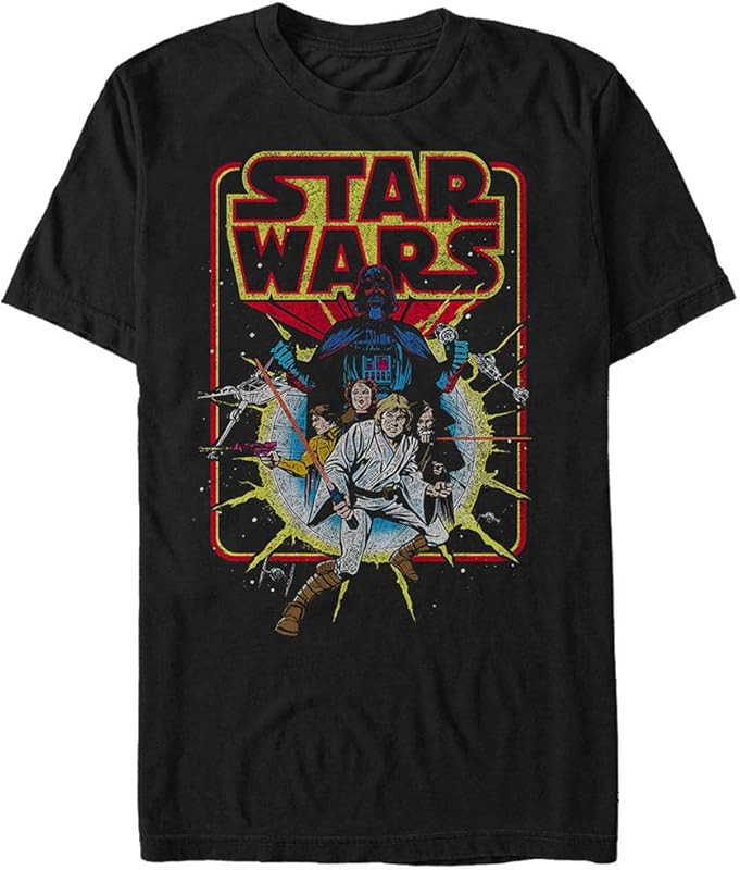 Star Wars Men's Old School Comic Graphic T-Shirt | Amazon (US)