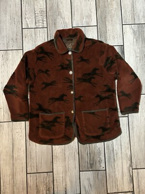 Vintage Tsunami Fleece Southwestern Jacket Sweater Womens XL Horse Western  | eBay | eBay US