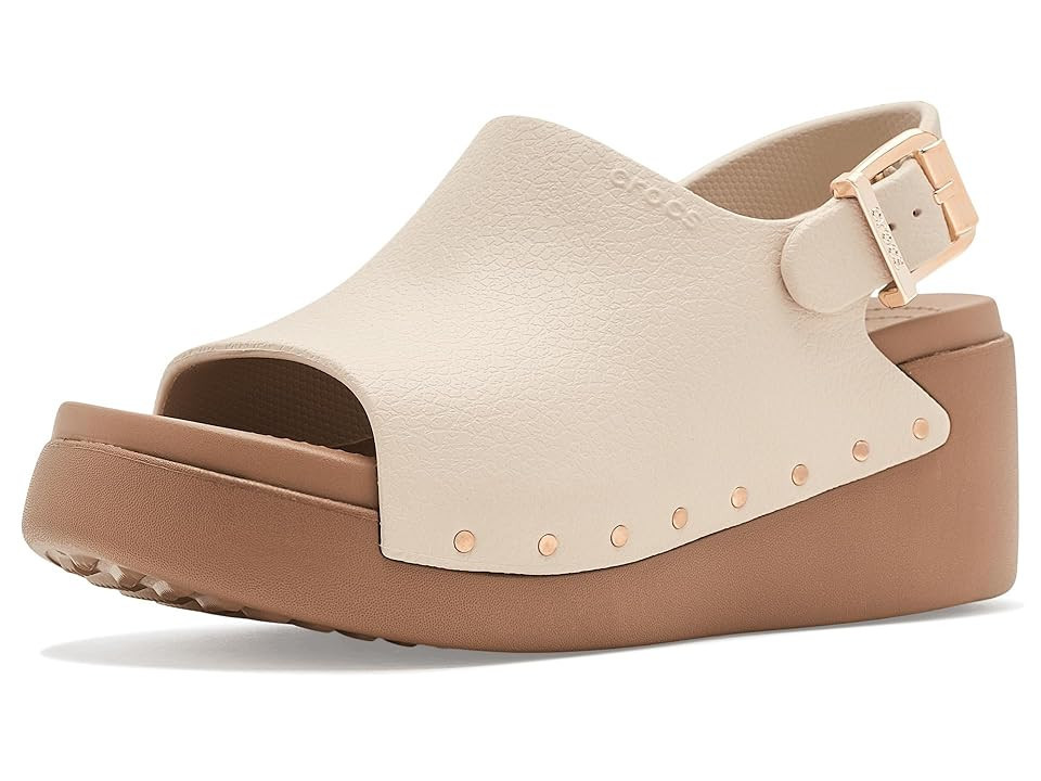 Crocs Dylan Platform Slide Sandals Women's Dress Sandals Frappe/Sepia/Studded: 11 M | Zappos.com