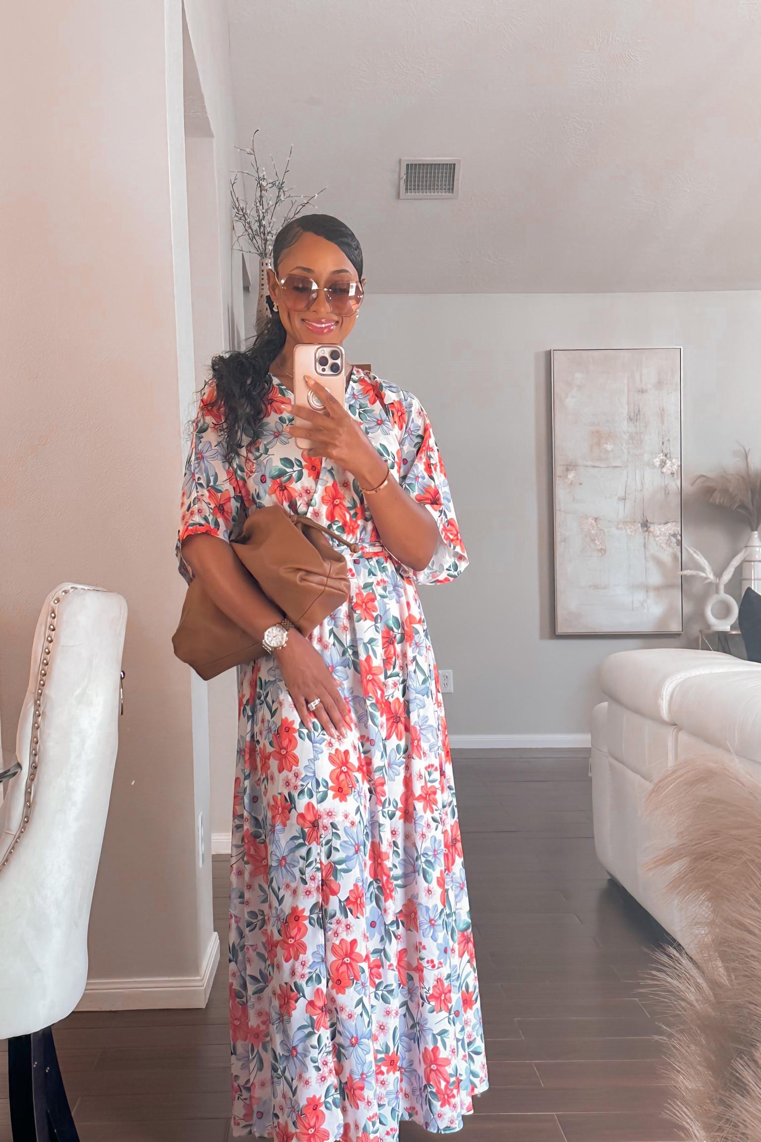 Beautiful floral tie waist dress. Perfect for a day out and also great for church! It comes in different colors!

#LTKunder50 #LTKFind