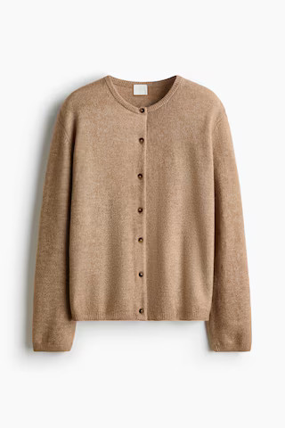 H & M - Loose-Fit Cardigan - Beige Melange | H&M (US + CA)