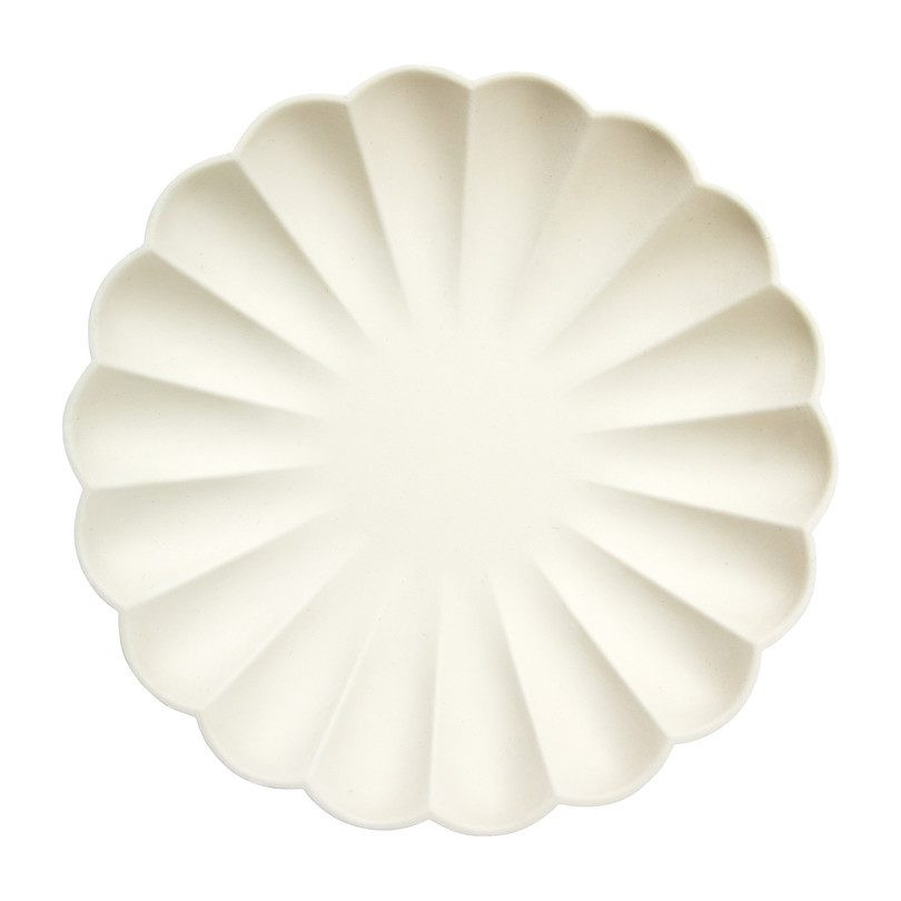 Meri Meri Simply Eco Dinner Plates, Cream | Maisonette