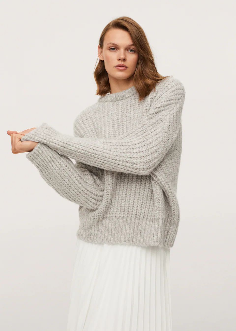 Knitted braided sweater | MANGO (US)