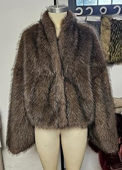 Women's Fluffy Faux Fur Cropped Jackets Coats Shaggy Short Overcoat Outwear Cardigan Parka Crop T... | Amazon (US)